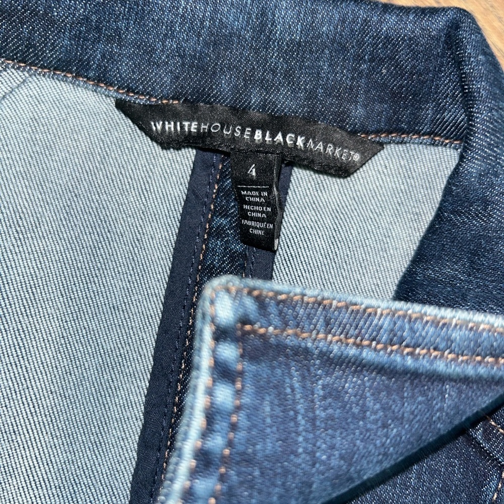 White House Black Market Dark Blue Denim Jacket